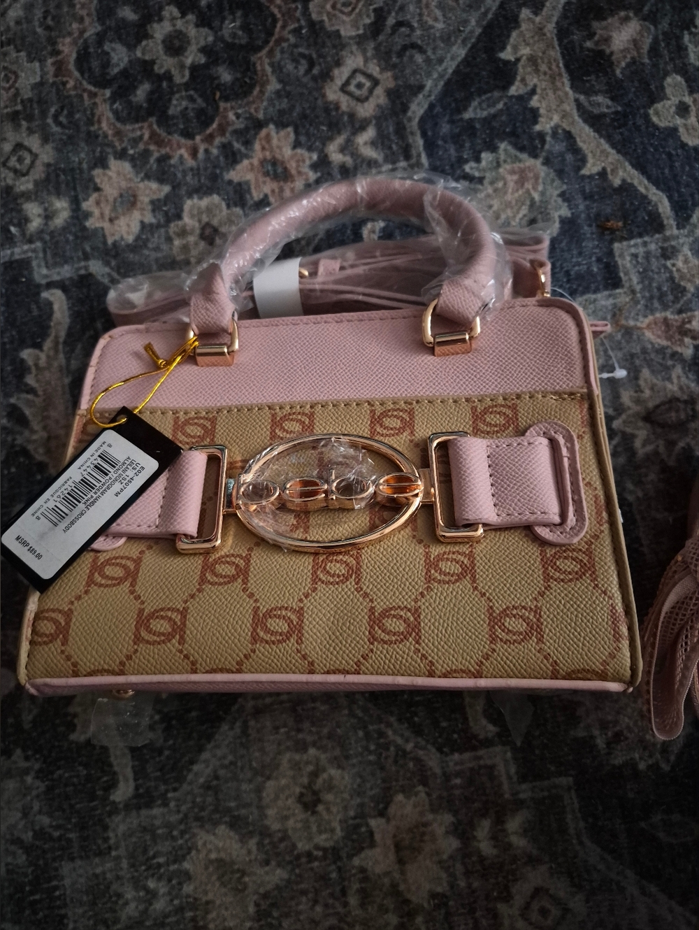 Bebe Leilani Monogram Crossbody/Top-Handle Satchel